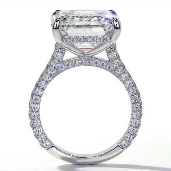 NEW ENGAGEMENT DIAMOND S925 STERLING SILVER RING, CUTE RING, SHINY RING. - Picture 2 of 7